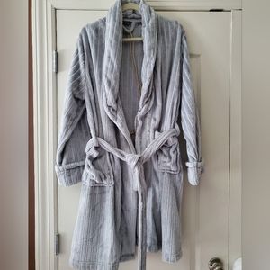 Luxury Jacquard Robe Light Grey